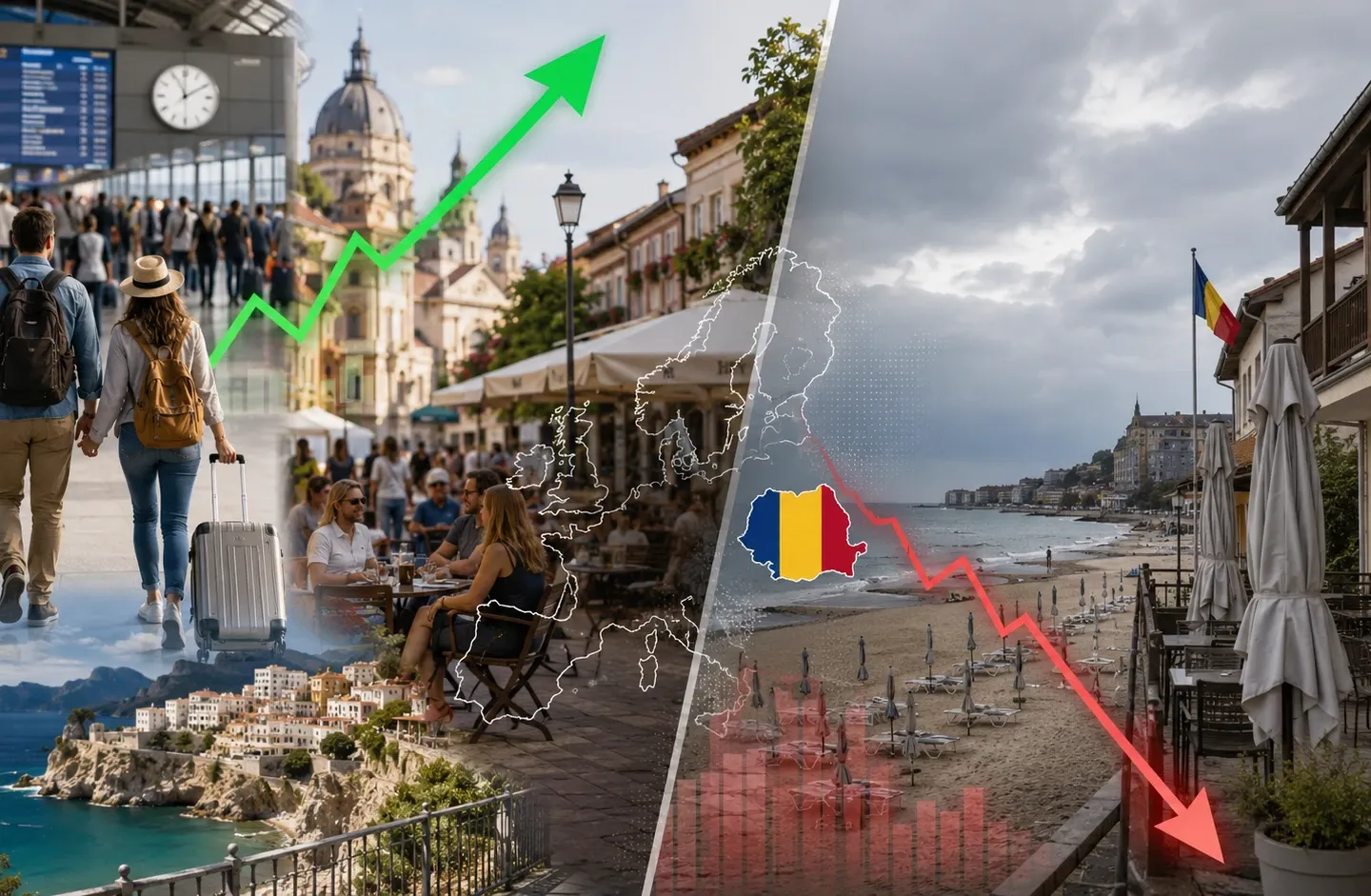Turismul crește în Europa, dar în România se prăbușește. A doua cea mai mare scădere din UE, potrivit Eurostat
