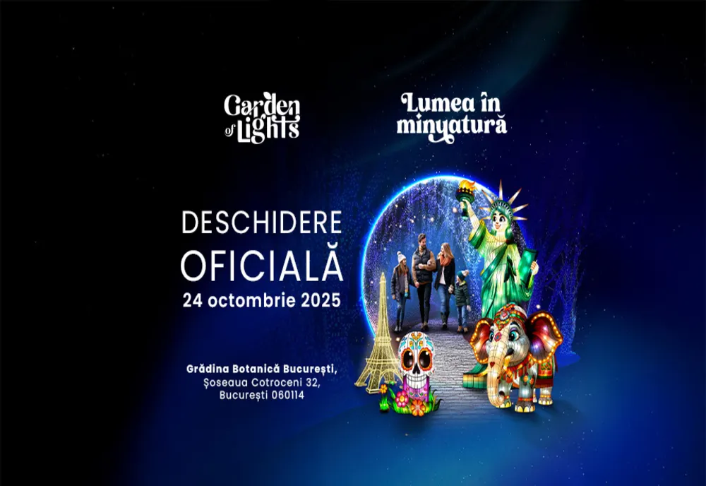 GRĂDINA BOTANICĂ DIN BUCUREȘTI GĂZDUIEȘTE DIN NOU EXPOZIȚIA MULTIMEDIA „GARDEN OF LIGHTS”